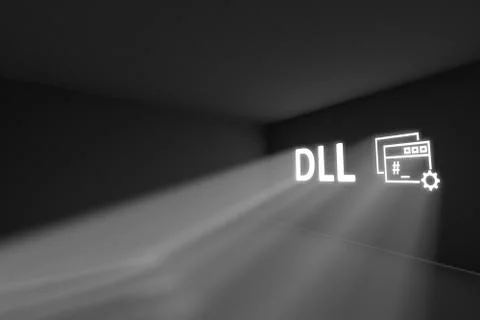 DLL rays volume light concept 3d illustration Stock Photos