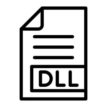 DLL Vector Icon Design Illustration Illustrazione stock