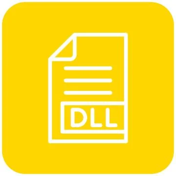 DLL Vector Icon Design Illustration Stock Illustration