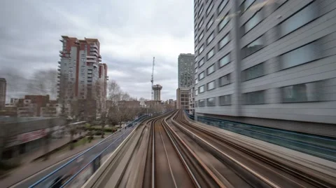 DLR in London Stock Footage 49079295