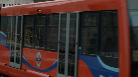 DLR train going past camera Video stock 101171951