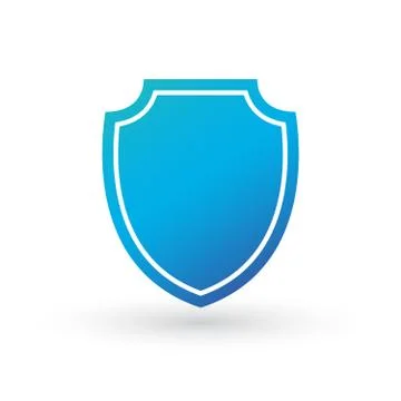 Dlue gradient Shield Icon in trendy flat style design. Shield symbol for web  Stock Illustration