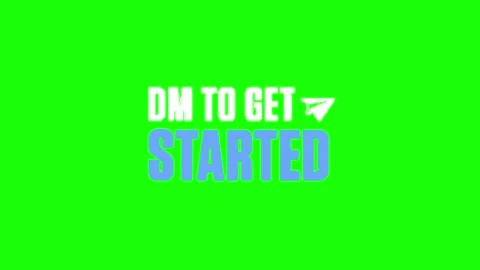DM call to action animation on green screen Vídeo Stock 329331859