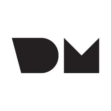 Dm initial letter vector logo icon 库存插图