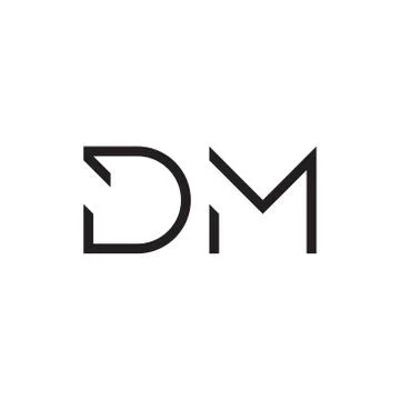 Dm initial letter vector logo icon Stock Illustration