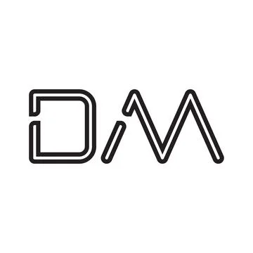 Dm initial letter vector logo icon Stock Illustration