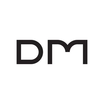 Dm initial letter vector logo Ilustração Stock