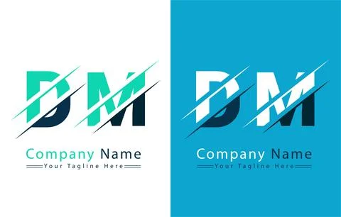 DM Letter Logo Vector Design Template Elements Illustrazione stock