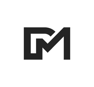DM logo. DM letter initials logo. Professional Business Logo Stock Illustration