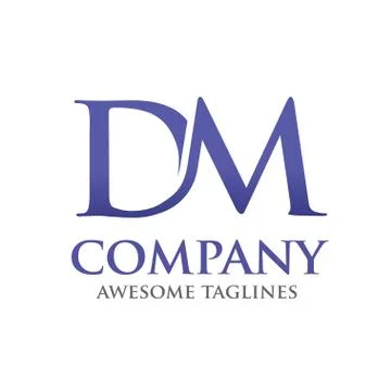 DM logo letter vector Stock Illustration