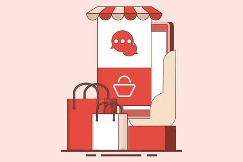 DM or Direct Message Concept for Business Stock Illustration