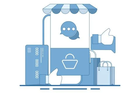 DM or Direct Message Concept for Business Stock Illustration