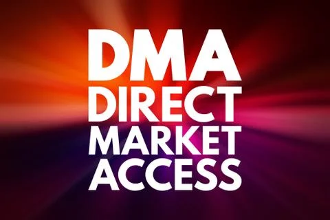 DMA - Direct Market Access acronym, business concept background Stock Illustration