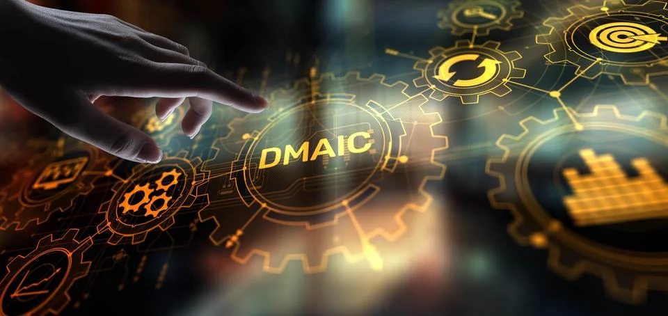 DMAIC Concept: A Structured Approach for Process Improvement in Six Sigma. Stock Photos