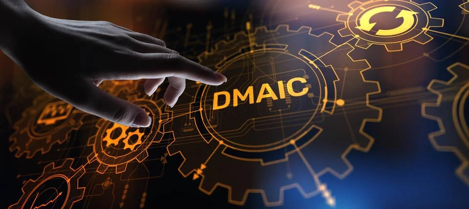 DMAIC Concept: A Structured Approach for Process Improvement in Six Sigma. Stock Photos
