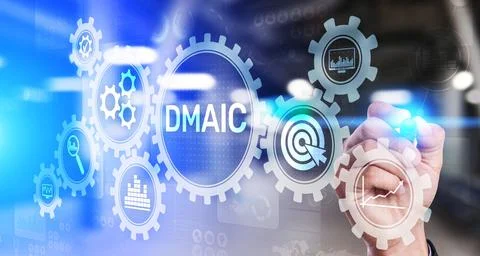 DMAIC Define Measure Analyze Improve Control Industrial business process 스톡 사진