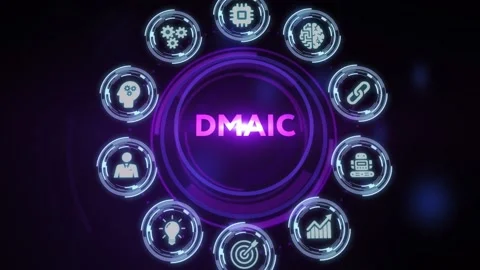 DMAIC, Six Sigma. Define, Measure, Analyse, Improve, Control. Standard qualit Stock Footage 198708975