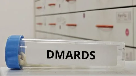 DMARDS tablets for slow progression of autoimmune diseases and reduce joint Stock Photos