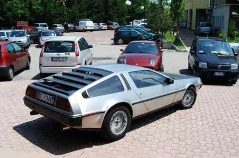 DMC De Lorean from Back to the future Stock Photos