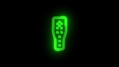 Dmc stroke icon glowing neon animation, Symbol icon animated Stock Footage 289401507