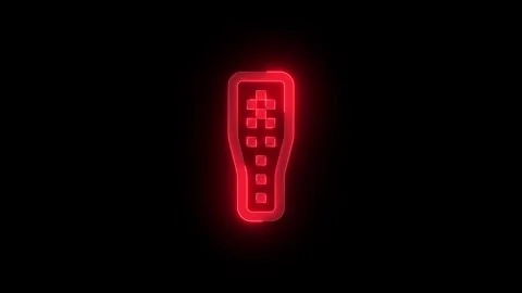 Dmc stroke icon glowing neon animation, Symbol icon animated Stock Footage 289401521