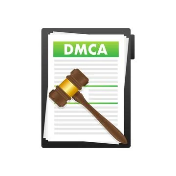 DMCA - Digital Millennium Copyright Act. Copywriter and freelancer. Intellectual 스톡 일러스트
