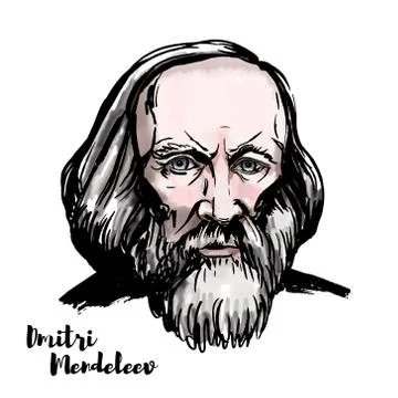 Dmitri Mendeleev Stock Illustration