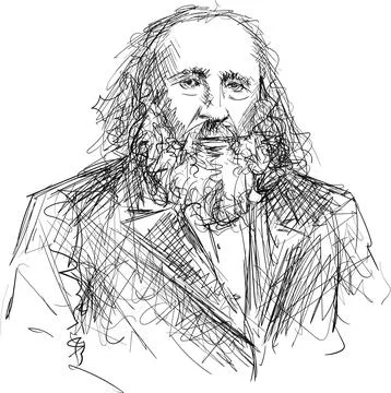 Dmitri mendeleev scrible Stock Illustration