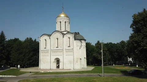Dmitrievsky Cathedral in Vladimir Video stock 156695707