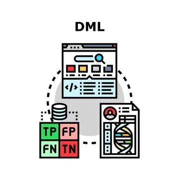 Dml managing data, information, and genetic analysis Stock Illustration