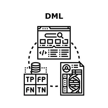 Dml managing data, information, and genetic analysis Stock Illustration