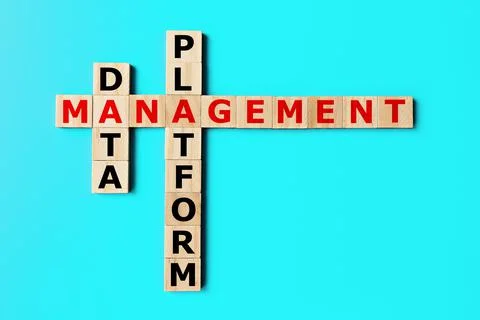 DMP, data management platform crossword concept Stock-Fotos