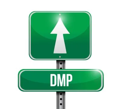 Dmp sign post illustration Stock Illustration