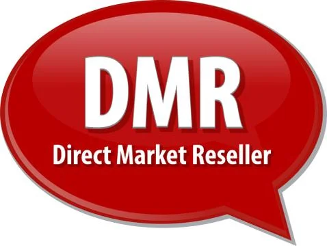 DMR acronym word speech bubble illustration Illustrazione stock