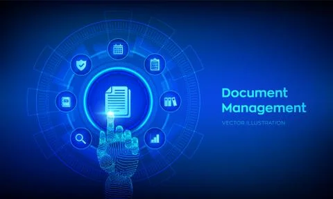 DMS. Document Management Data System. Corporate data management system. Priva Stock Illustration