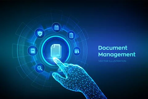 DMS. Document Management Data System. Corporate data management system. Priva Stock Illustration
