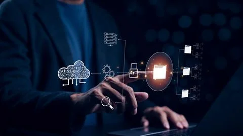 DMS document management system concept. 写真素材