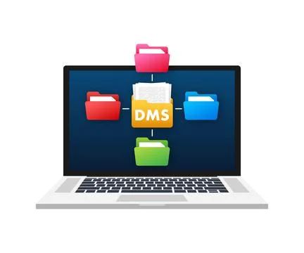 DMS document management system. Digital business. Cloud storage icon. Digital Stock Illustration