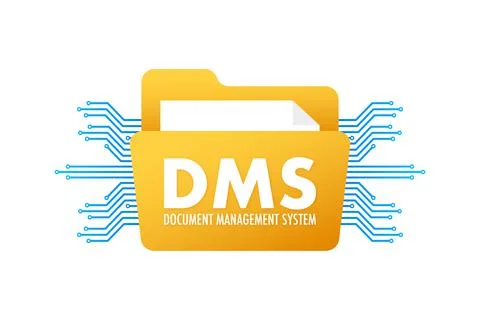 DMS document management system. Digital business. Cloud storage icon. Digital Stock Illustration