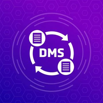 DMS icon for web, vector Stock Illustration