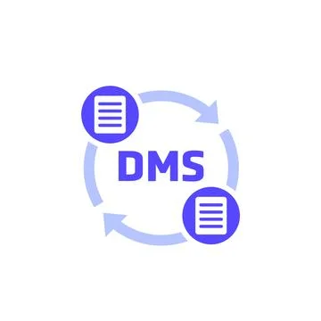 DMS icon on white, vector Stock Illustration
