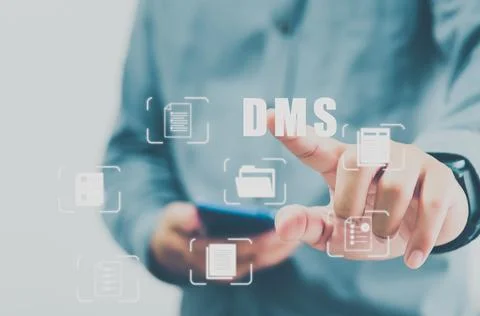 DMS Integrated Document Management System concept Online document database an 写真素材