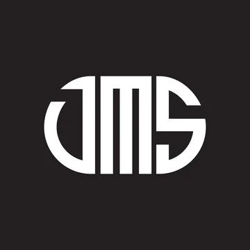 DMS letter logo design on black background. DMS creative initials letter logo Stock Illustration