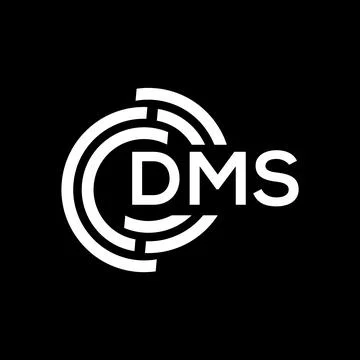 DMS letter logo design on black background. DMS creative initials letter logo Stock Illustration