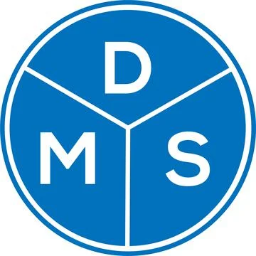 DMS letter logo design on white background. DMS creative circle letter logo c Stock Illustration
