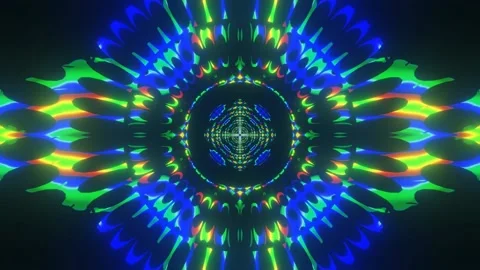DMT tunnel hyper color animation blast off to another dimension Stock Footage 136348170