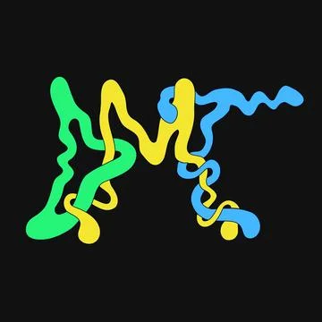 DMT word,trippy psychedelic style letters.Vector hand drawn doodle cartoon Stock Illustration