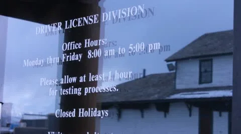 DMV Front Door. Stock Footage 22197860