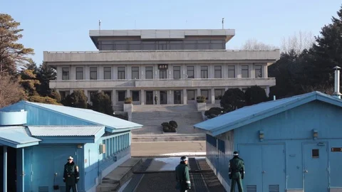 DMZ area between North and South Korea Stock Footage 88511478