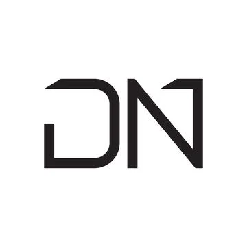 Dn initial letter vector logo icon Stock Illustration
